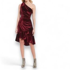 Chelsea & Violet Velvet One Shoulder Dress